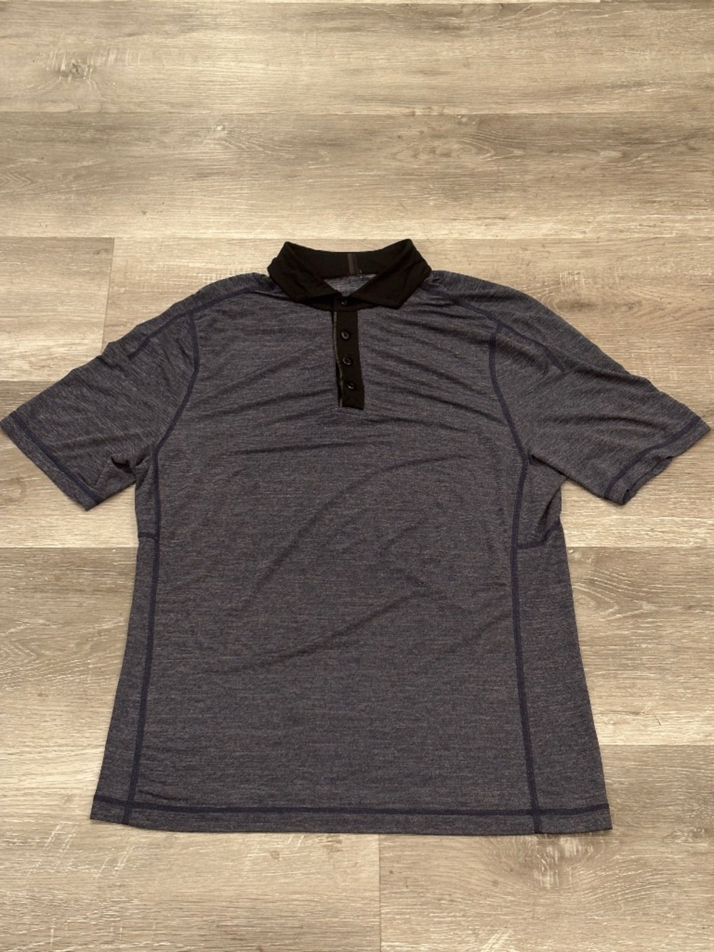 Lululemon Evolution Short Sleeve Polo Shirt Mens M Gray Golf Training Stretch